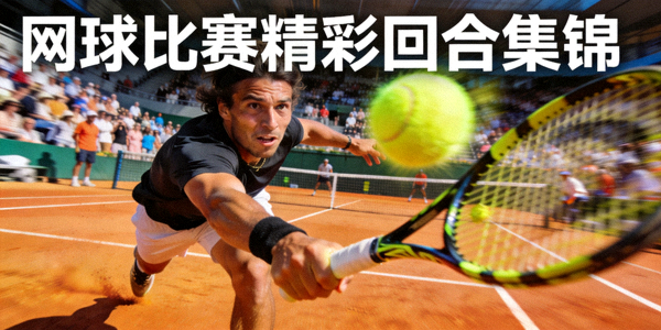 网球比赛精彩回合集锦视频封面：网球运动员击球瞬间